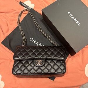 Chanel Classic Black Quilted Shoulder Bag